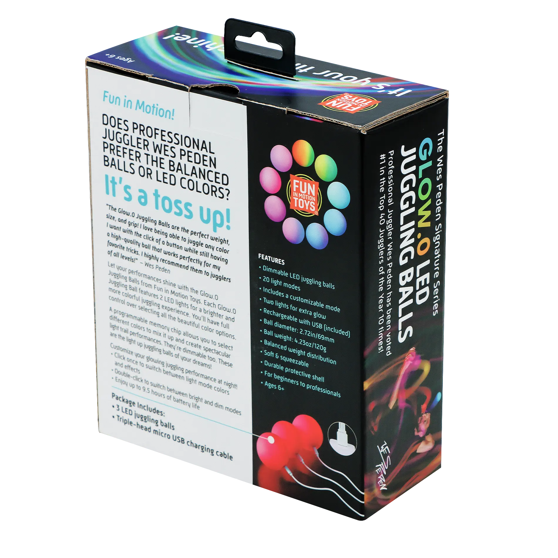 Wes Peden Glow.0 Juggling Balls